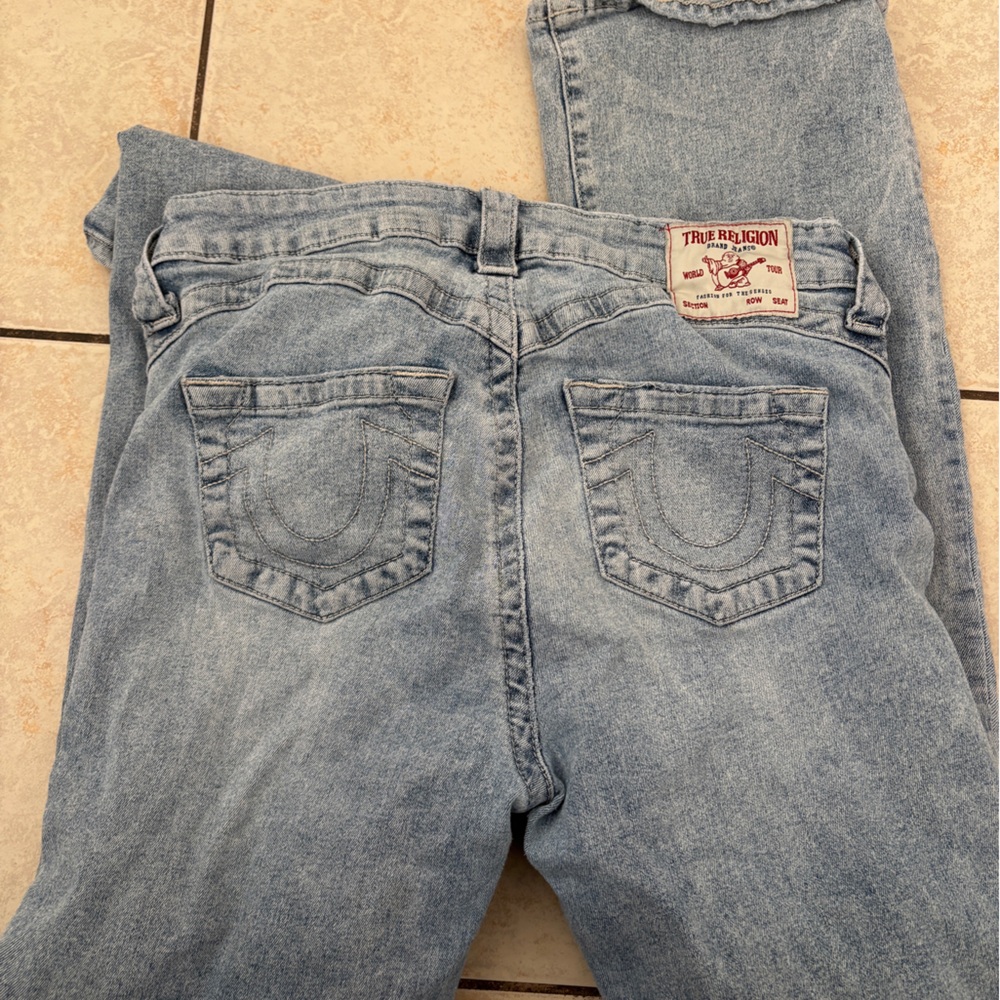 Authentic true religion light wash denim jeans - Picture 2 of 4